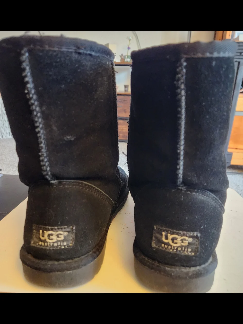 UGG Black Suede Short Classic Boots